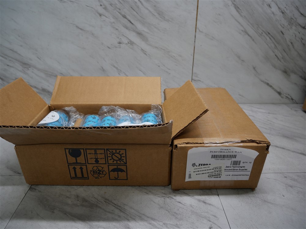 Lot of 23 NEW Genuine Zebra 05319GS11007 Wax Ribbons 4.33in x242ft Thermal