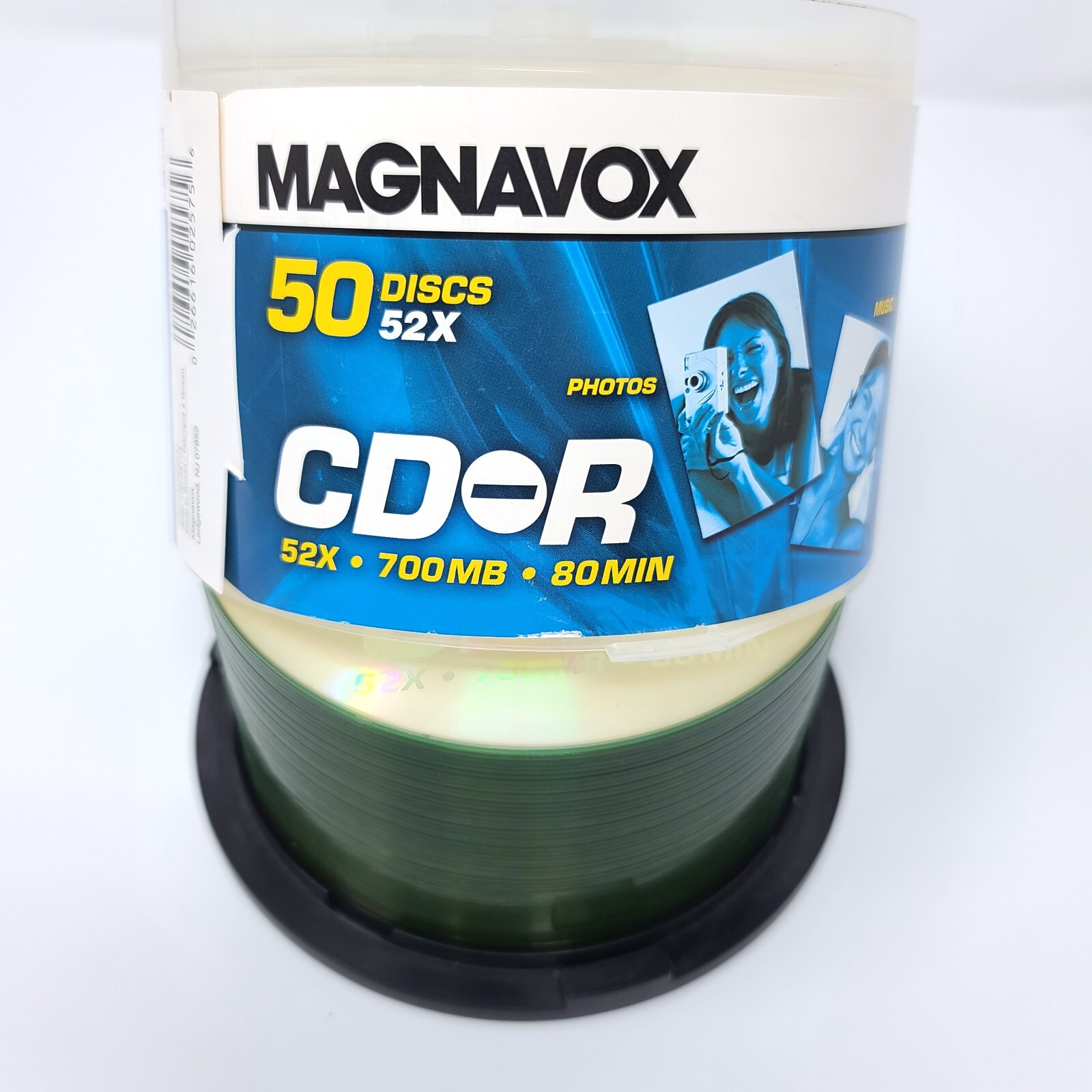 Magnavox CD-R (49 DISCS) 700MB 52X 80 Min Blank Recordable Media + Cake Box