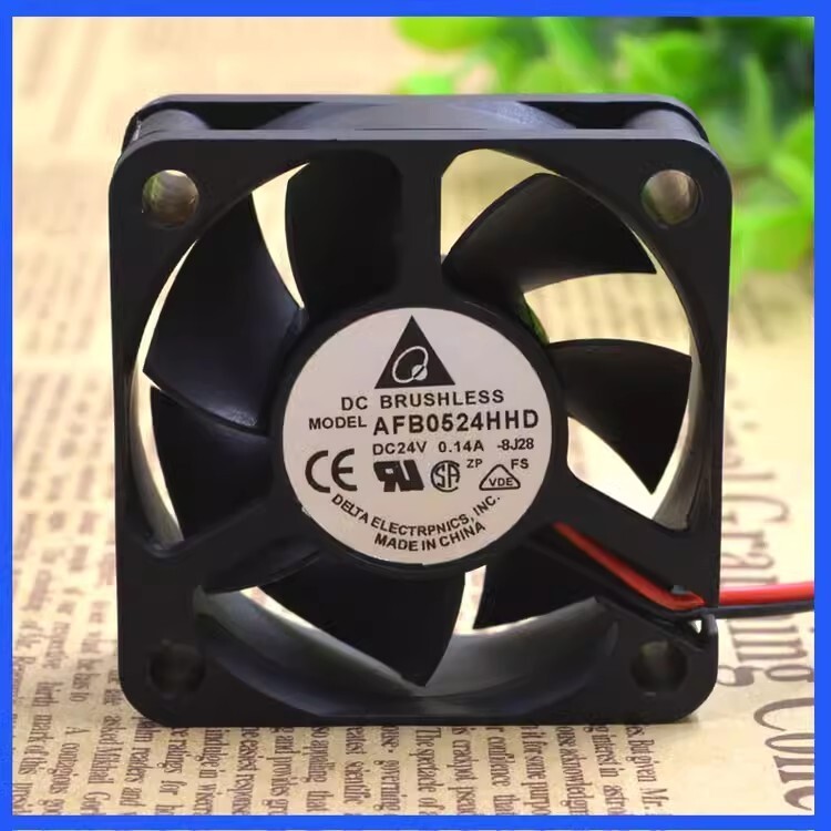 DELTA AFB0524HHD 5020 DC24V 0.14A 5CM 2-Wire Inverter Cooling Fan