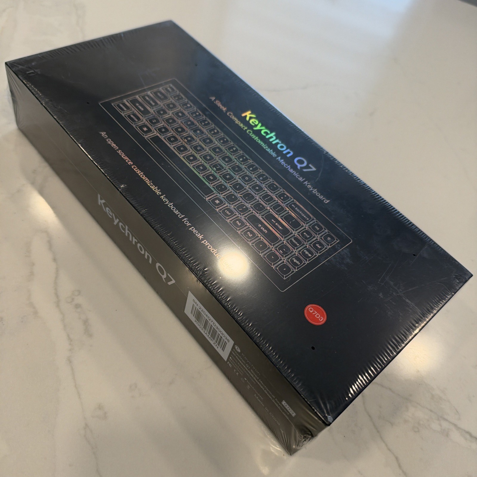 Keychron Q7 Wired Mechanical Keyboard 70% Q7D3 RGB Backlight Brown Switch Grey