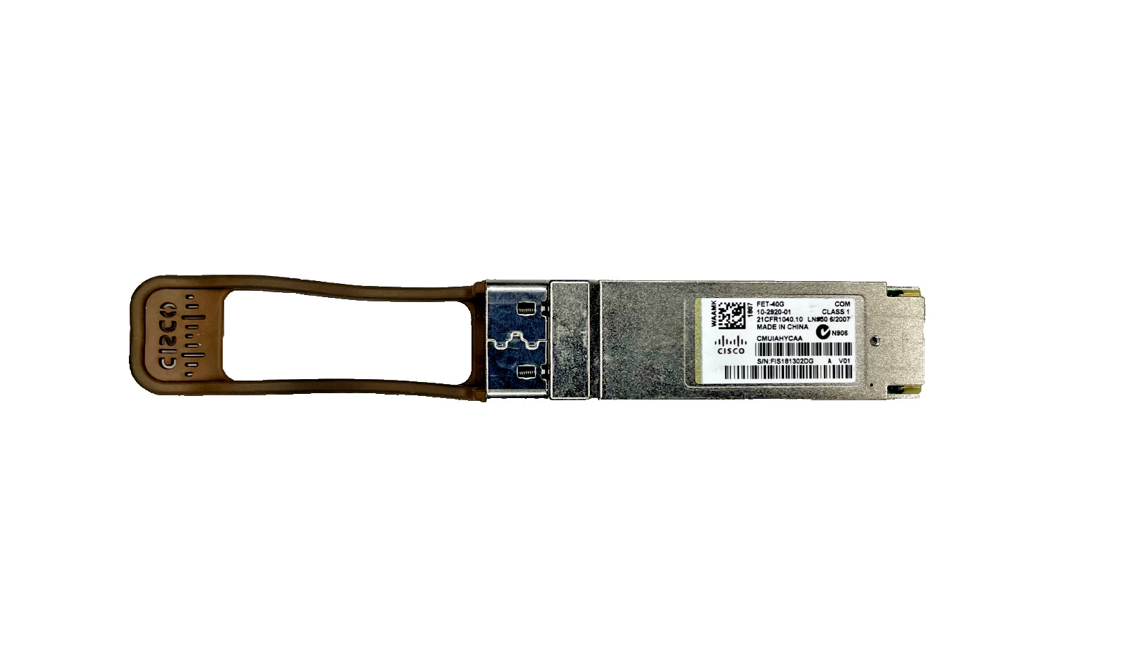 Genuine Cisco FET-40G QSFP 40G Fabric Extender Transceiver Module 10-2920-02