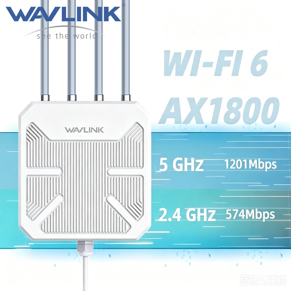 WAVLINK AX1800 Outdoor WiFi Range Extender for Various Outdoor Scenario POE IP67