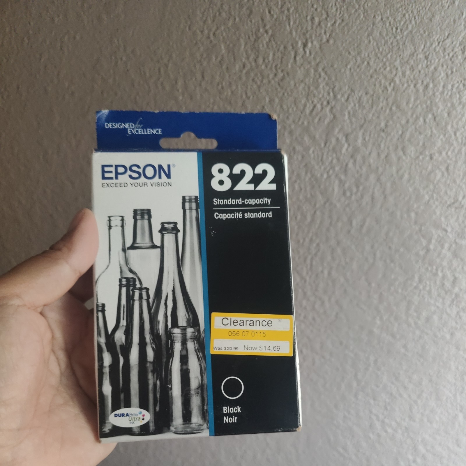 New Genuine EPSON 822 Black Ink Cartridge