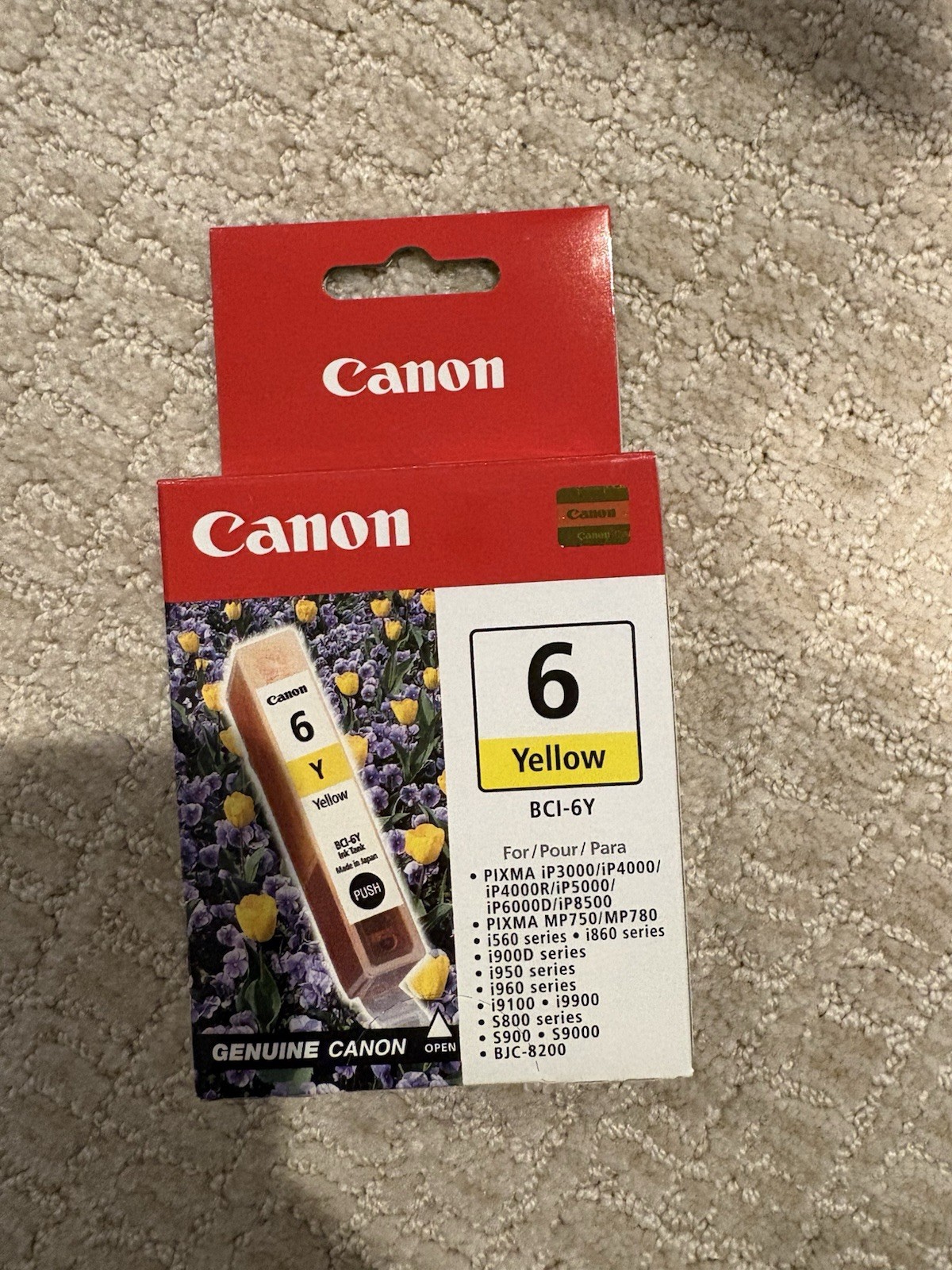 Genuine Canon Printer 4 Pack Color Ink Cartridges BCI-6Y Yellow NEW