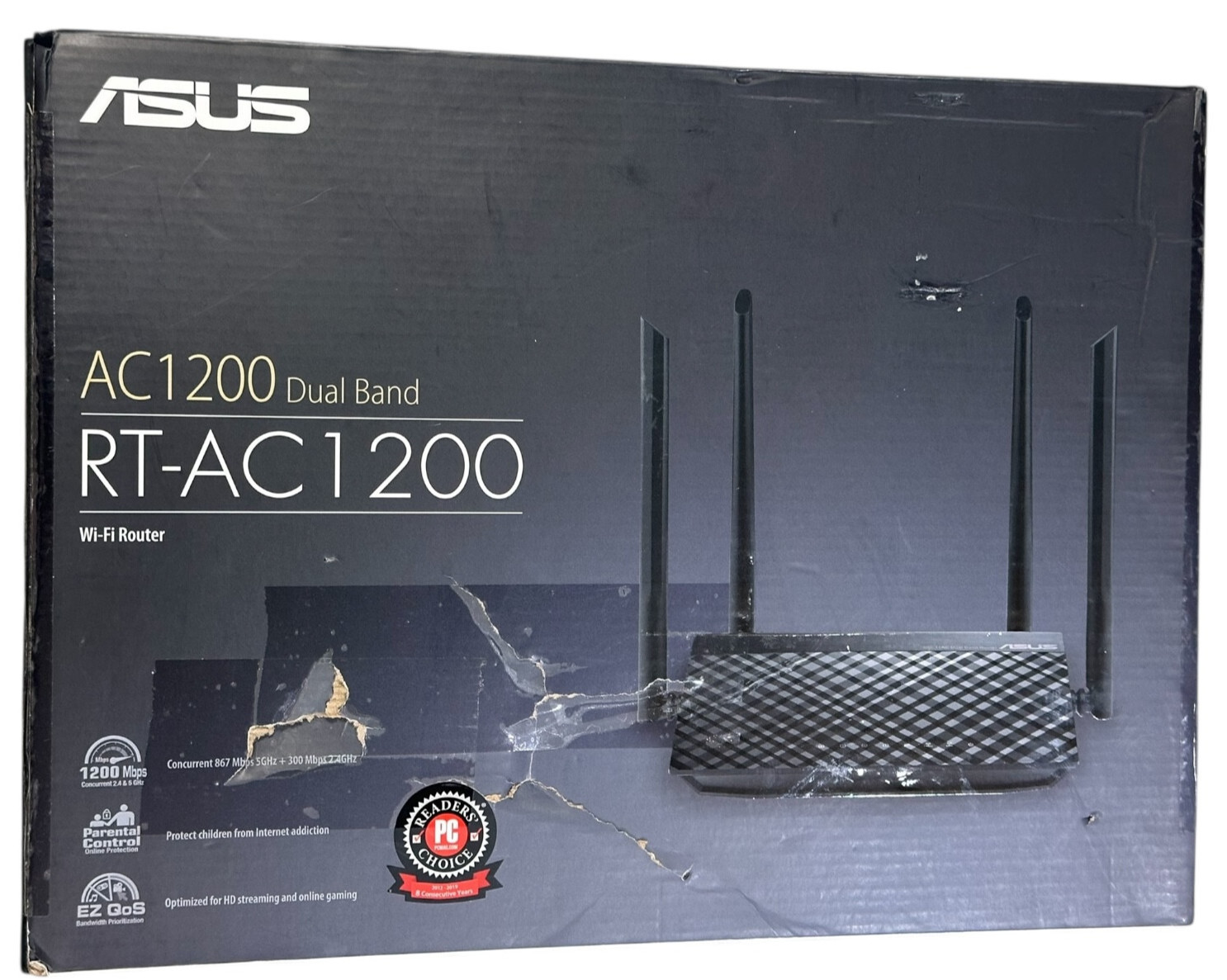 Asus RT-AC1200 Dual Band USB Wi-Fi Router Parental Control Four Antenna