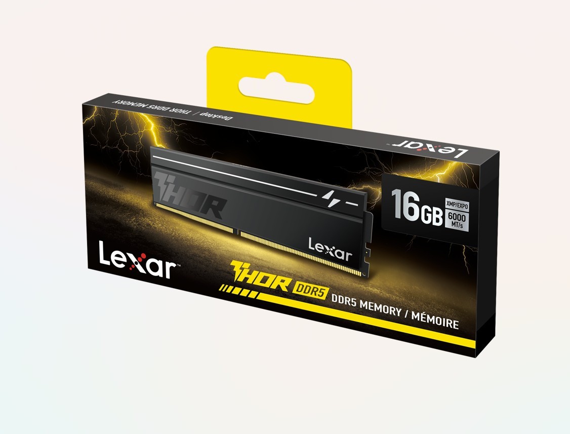 Lexar LD5U16G60C400V-RGS DDR5 UDIMM 16GB 6000 MT/s 1.4V CL40 THOR G2 OC HEATS...