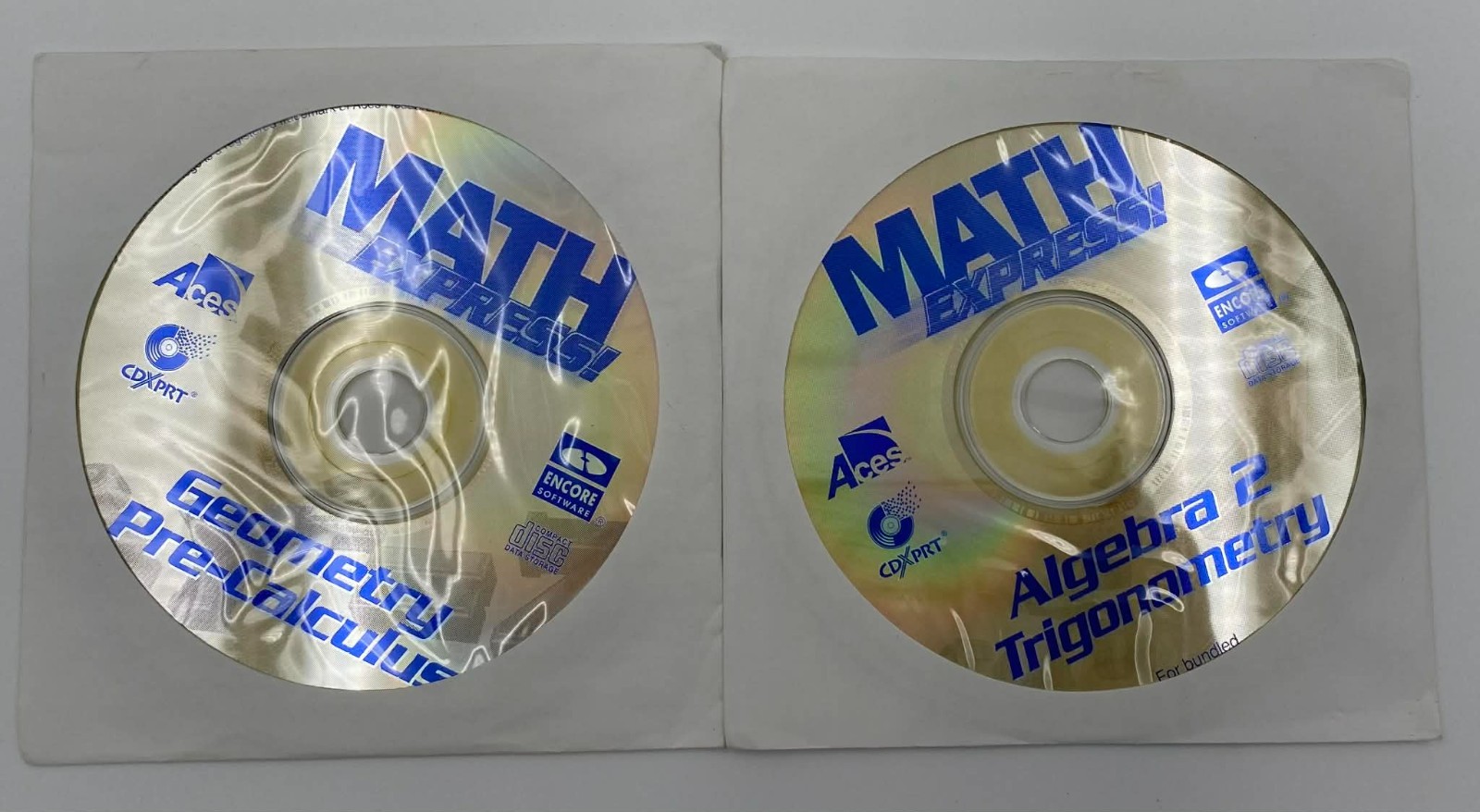 Math Express CD Bundle Algebra 2 Trigonometry Geometry Pre-Calculus PC