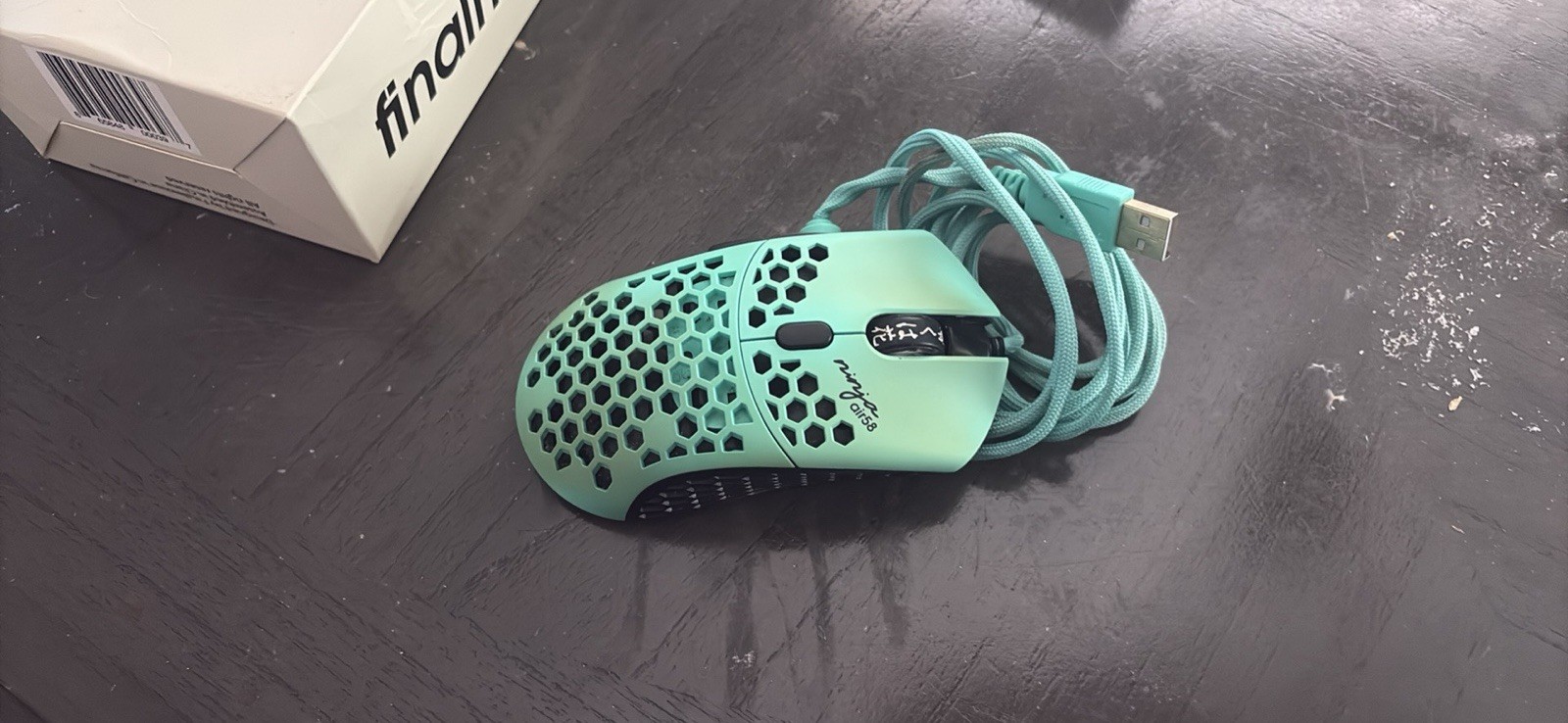 Finalmouse Air58 Ninja Gaming Mouse - Cherry Blossom Blue TESTED AND WORKING