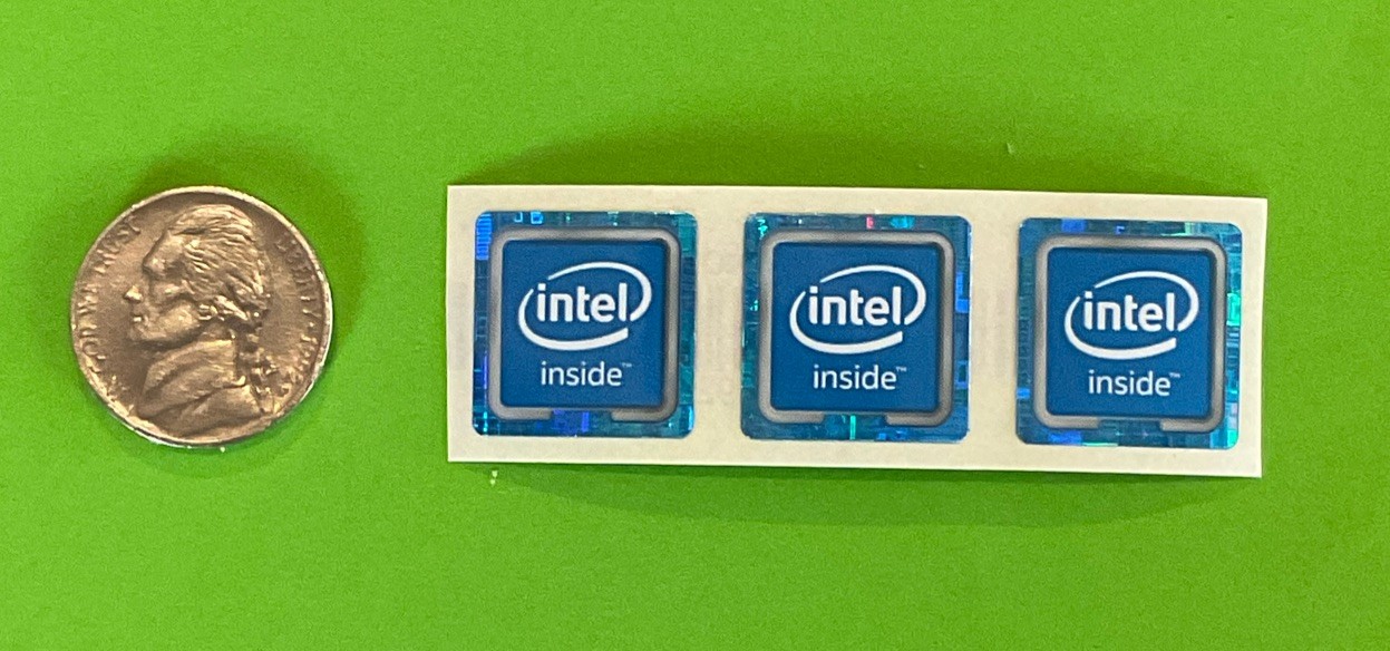 3 Pcs Intel Inside Laptop Sticker Label Logo Decal 18mm x 18mm