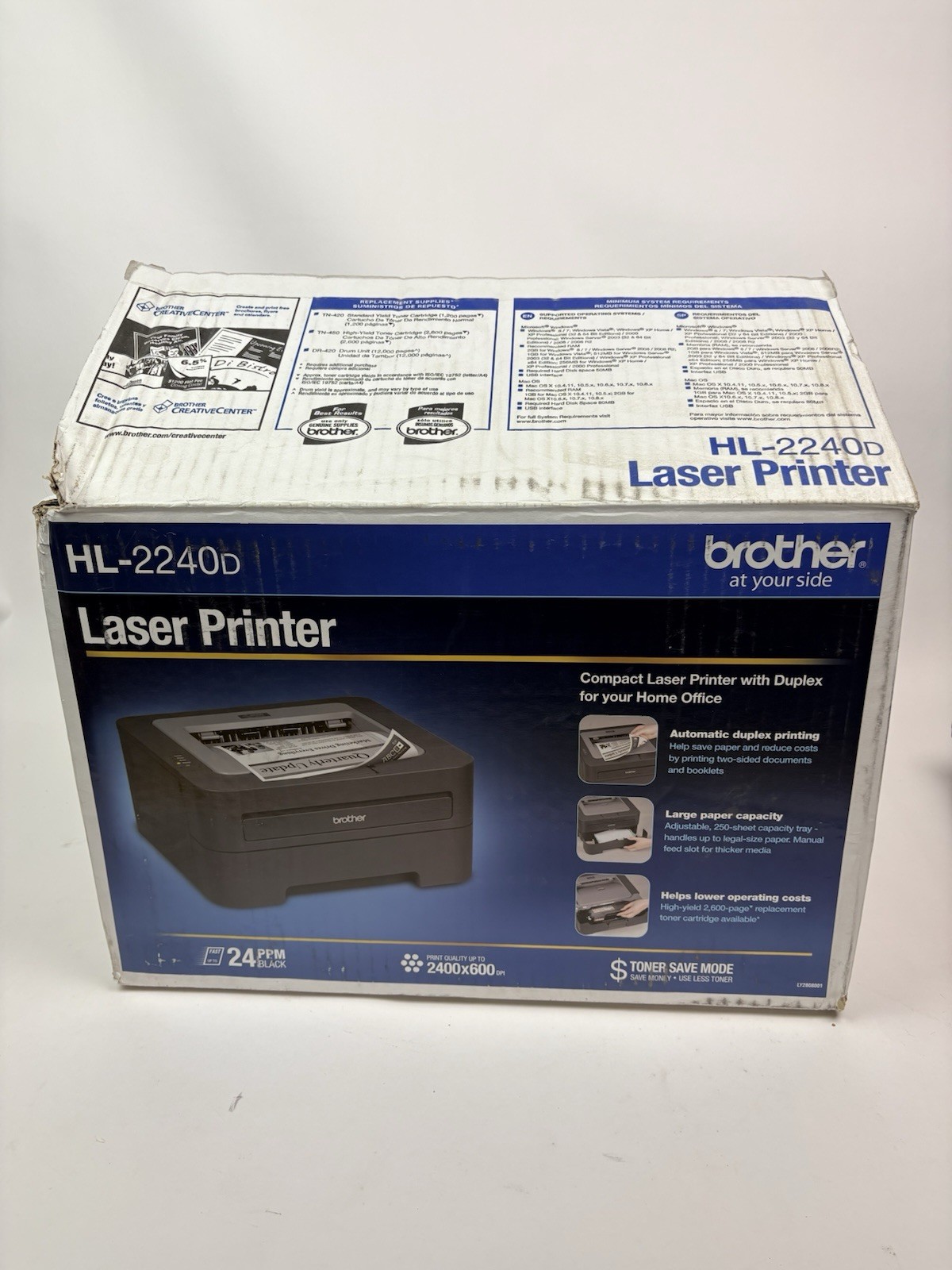 BROTHER HL-2240 Laser Printer New Open Box