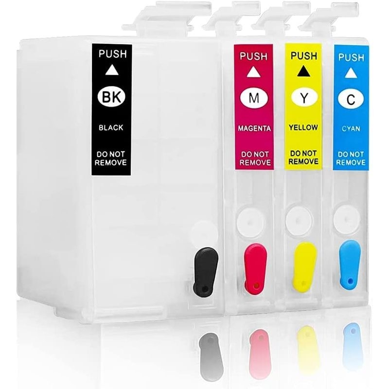 Empty Refillable Sublimation Ink Cartridges 4-Pack for Epson WorkForce WF-7720