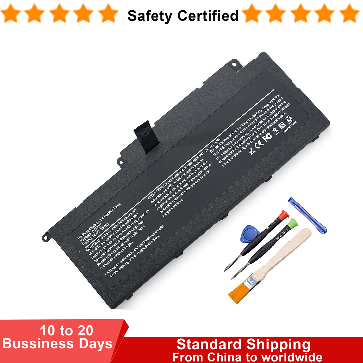 F7HVR Notebook Battery For Dell Inspiron 15 7537 Dell Insprion 17 7737 Series