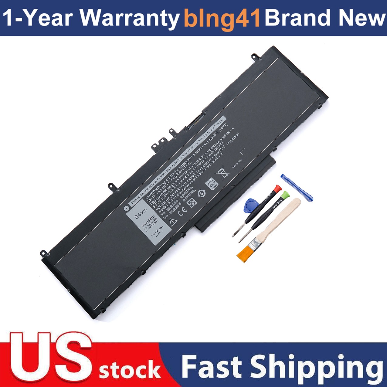WJ5R2 4F5YV Laptop Battery For Dell Precision 3510 M3510 Latitude 5570 E5570 NEW