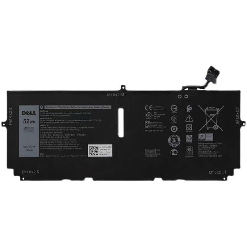 NEW OEM 52WH 722KK Battery For DELL XPS 13 9310 9300 0WN0N0 WN0N0 02XXFW 2XXFW