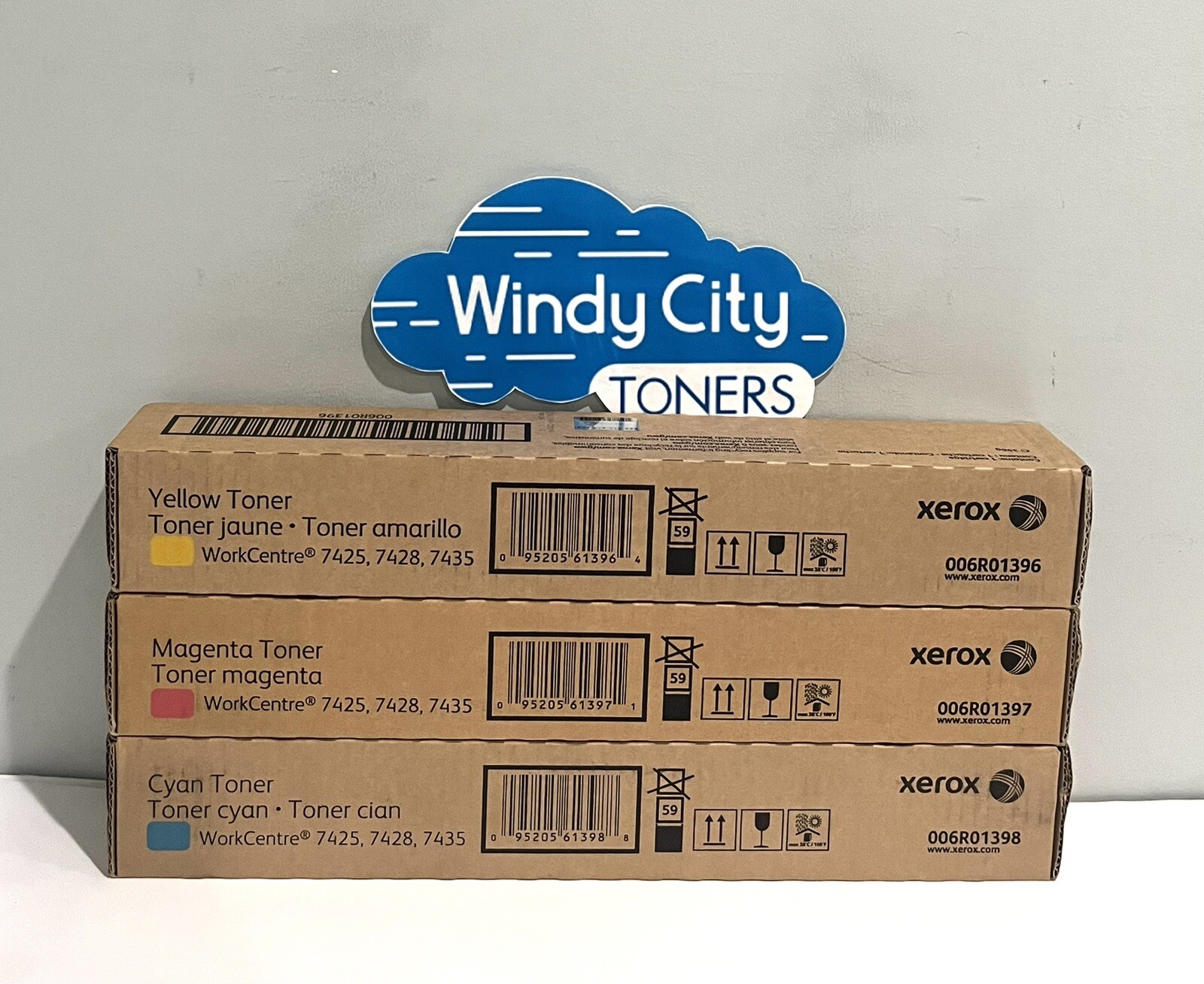 Xerox 006R01396 006R01397 006R01398 Color Toner Set WorkCentre 7425 7428 7435