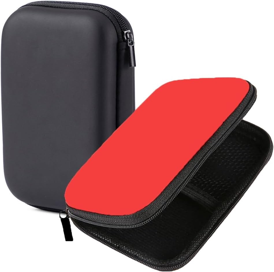 2 Pack Hard Drive Carrying Case 2.5 inch HDD SSD External Drive Storage Bag Orga