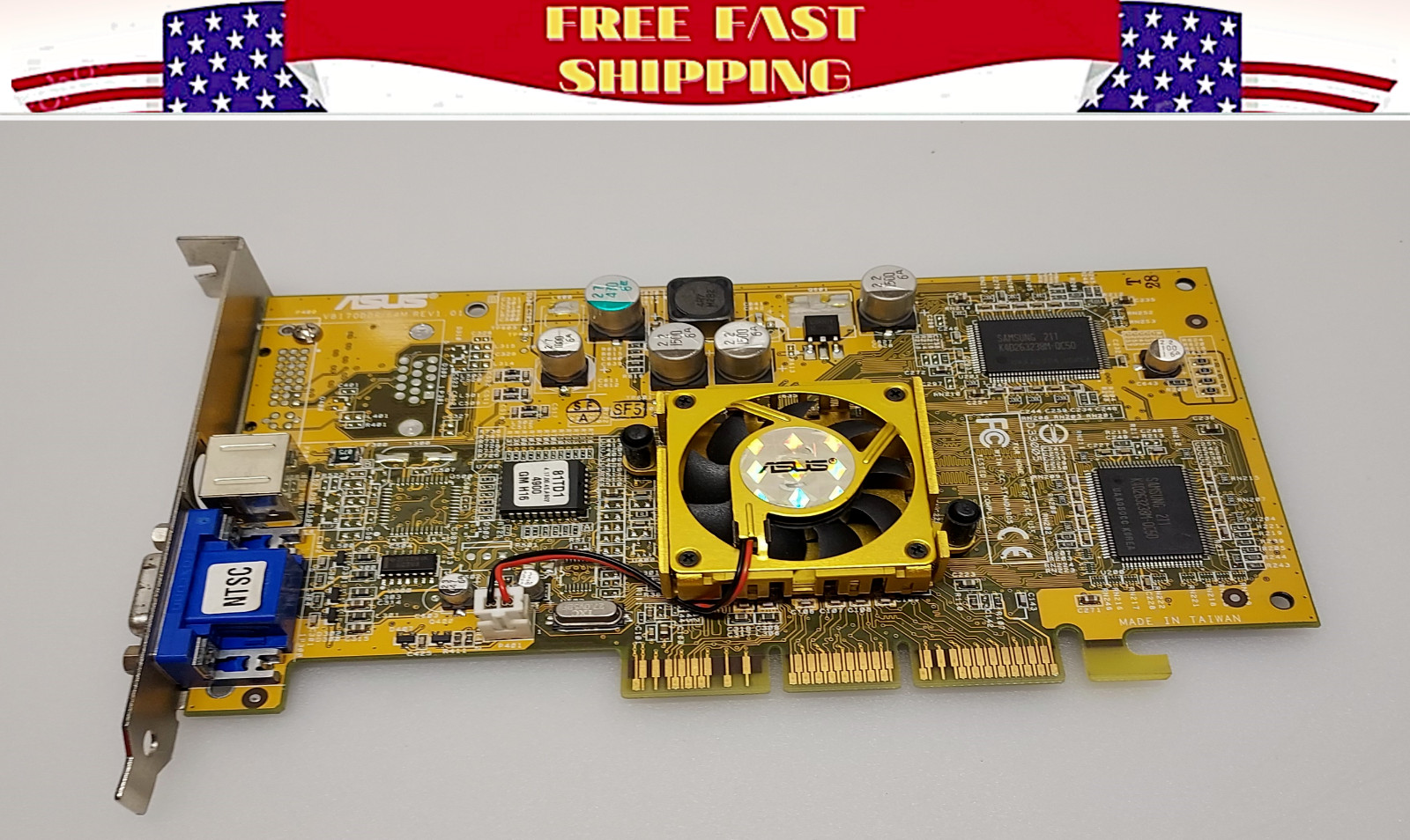 ASUS NVIDIA GEFORCE4 MX 440 GOLD V8170DDR/64M VTG DDR AGP VIDEO GRAPHICS CARD