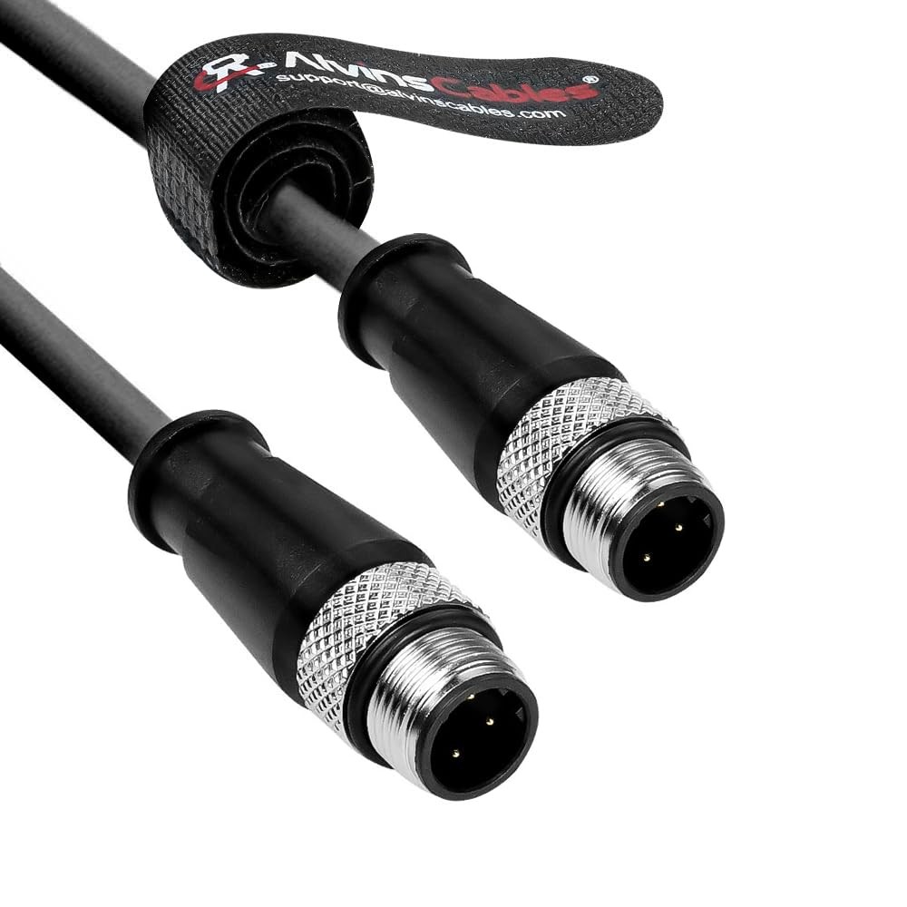 M12 D-Code 4 Pin Male to M12 D-Code 4 Pin Ethernet Cable for Keyence Baumer Sick
