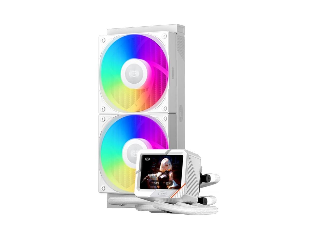 PCCOOLER CPS GT240 ARGB Display AIO CPU Liquid Cooler, 240mm Radiator, 280W TDP,