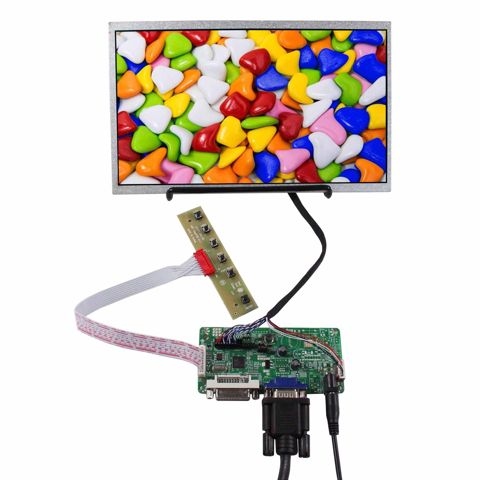 DVI VGA LCD Controller Board 10.1inch 1366x768 LCD Screen