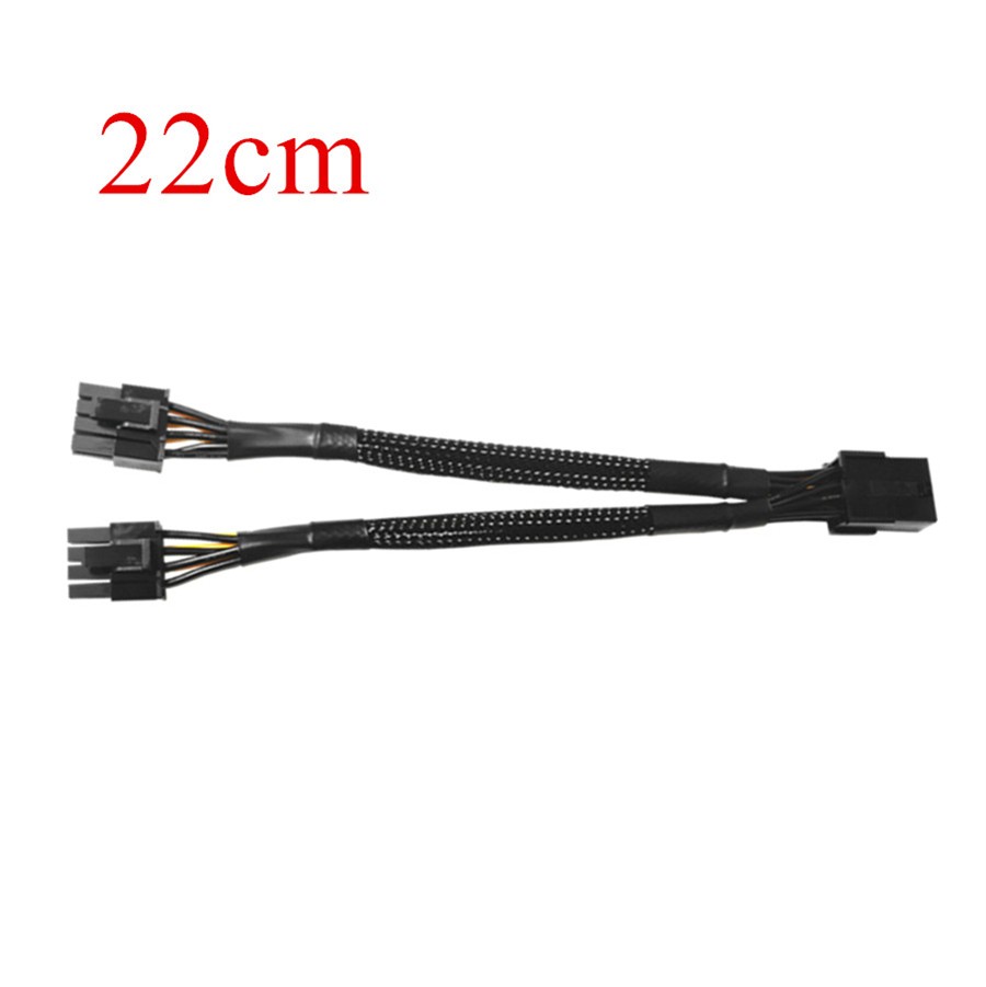 10Pcs 22cm GPU PCIE 8 Pin Female To Dual 2X 8 Pin Male PCI Express Power Adapter