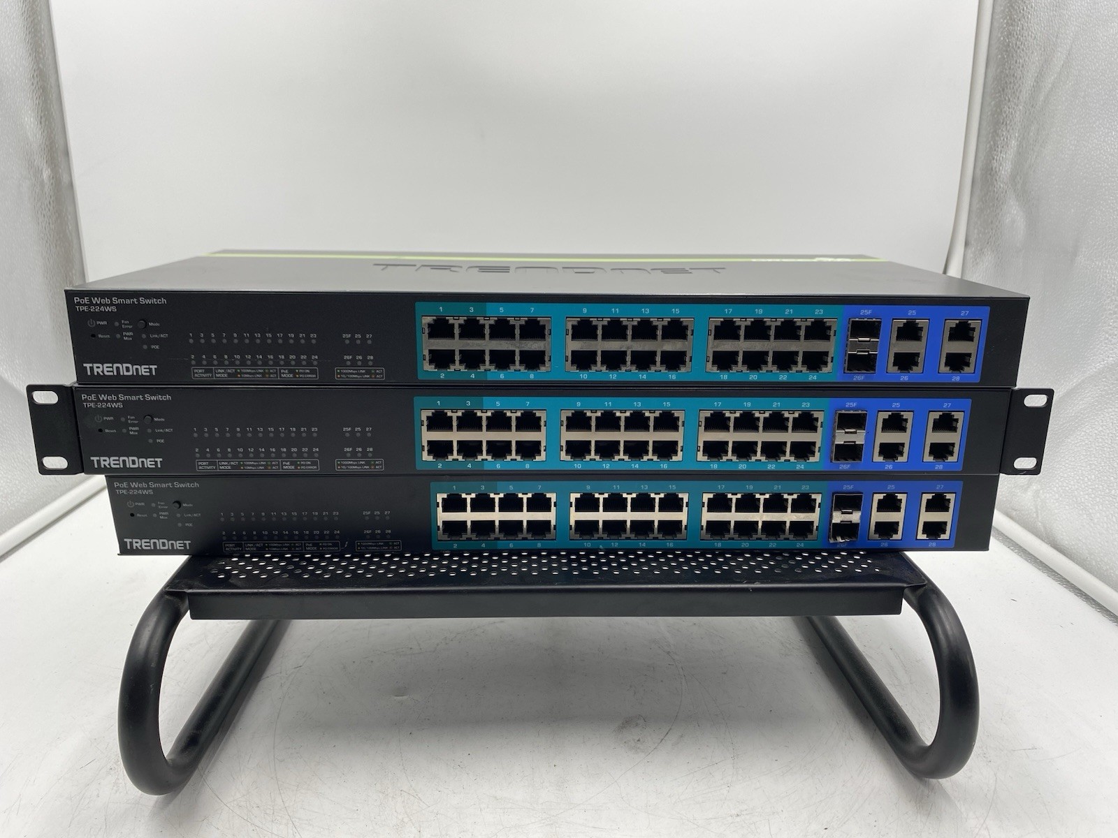 Lot Of 3 TRENDnet TPE-224WS 24 Port 10/100 Mbps Ethernet Switch