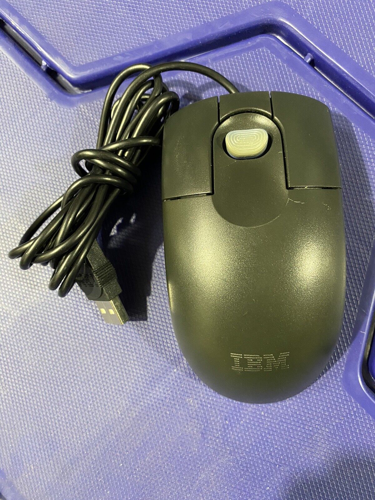 IBM MO09KZ Mouse USB ScrollPoint WIRED Corded VINTAGE