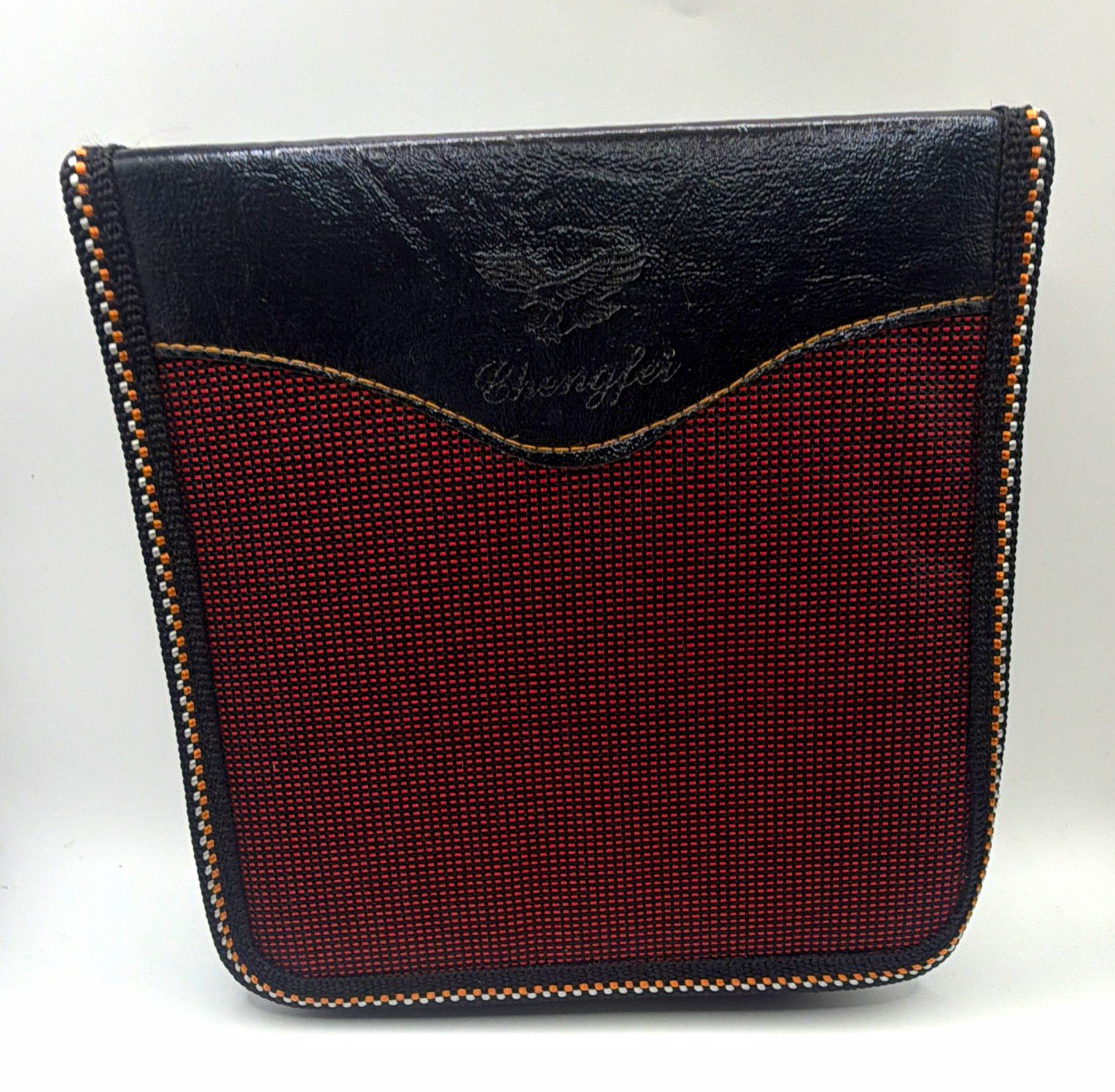 Chengfei Leather Zipper Carry Case/Wallet for CD DVD Blu-ray, Black/Red 30 disc