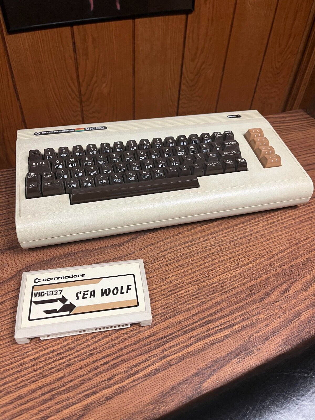 Rare Vintage Commodore VIC-20  / VIC20 Home Computer with Sea Wolf Game