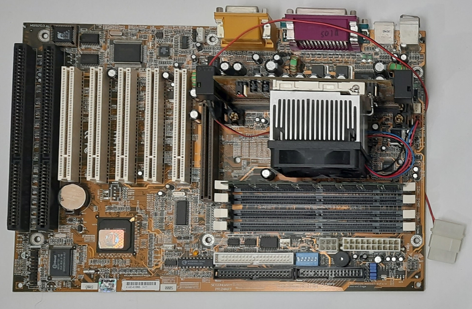 FIC KA11 Slot 1 AGP ISA Retro Motherboard + Intel Pentium III 1000MHz + 256MB RAM