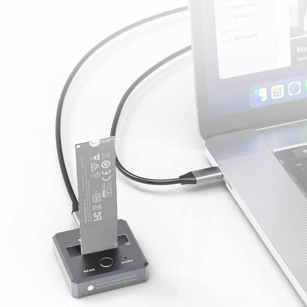 JEYI M.2 SSD Reader 10Gbps for NVMe/SATA to USB-C PCIe Docking Station USB 3.2