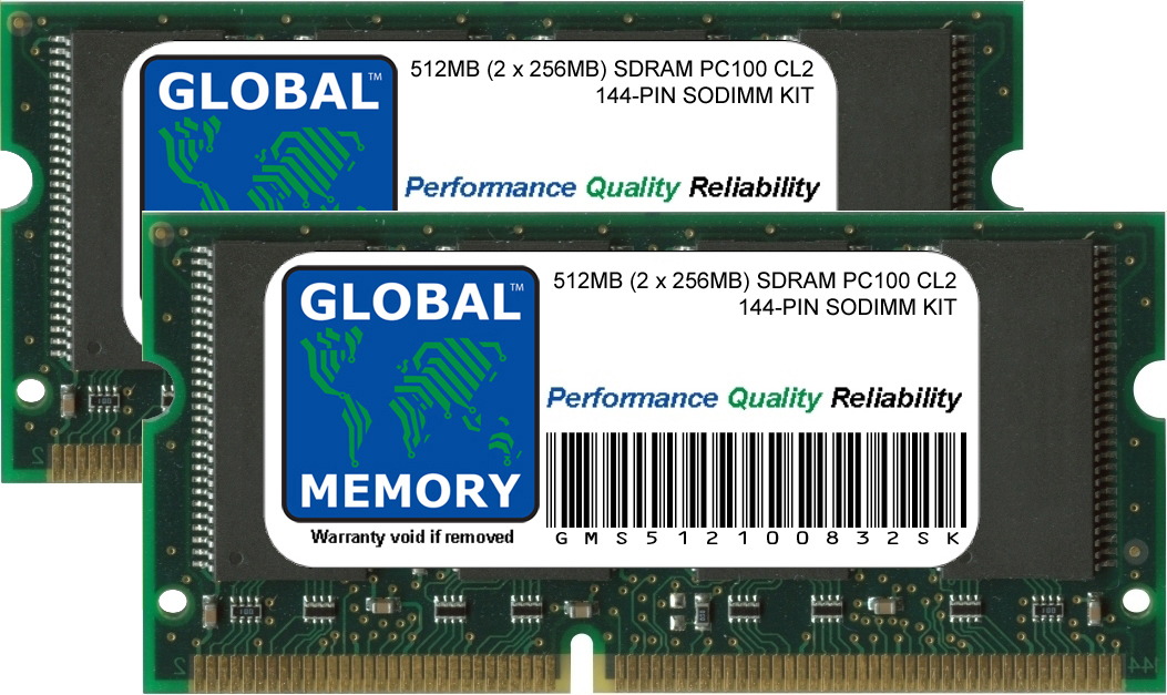512MB (2 x 256MB) PC100 100MHz 144-PIN SDRAM SODIMM IMAC G3 POWERBOOK g3/G4 RAM