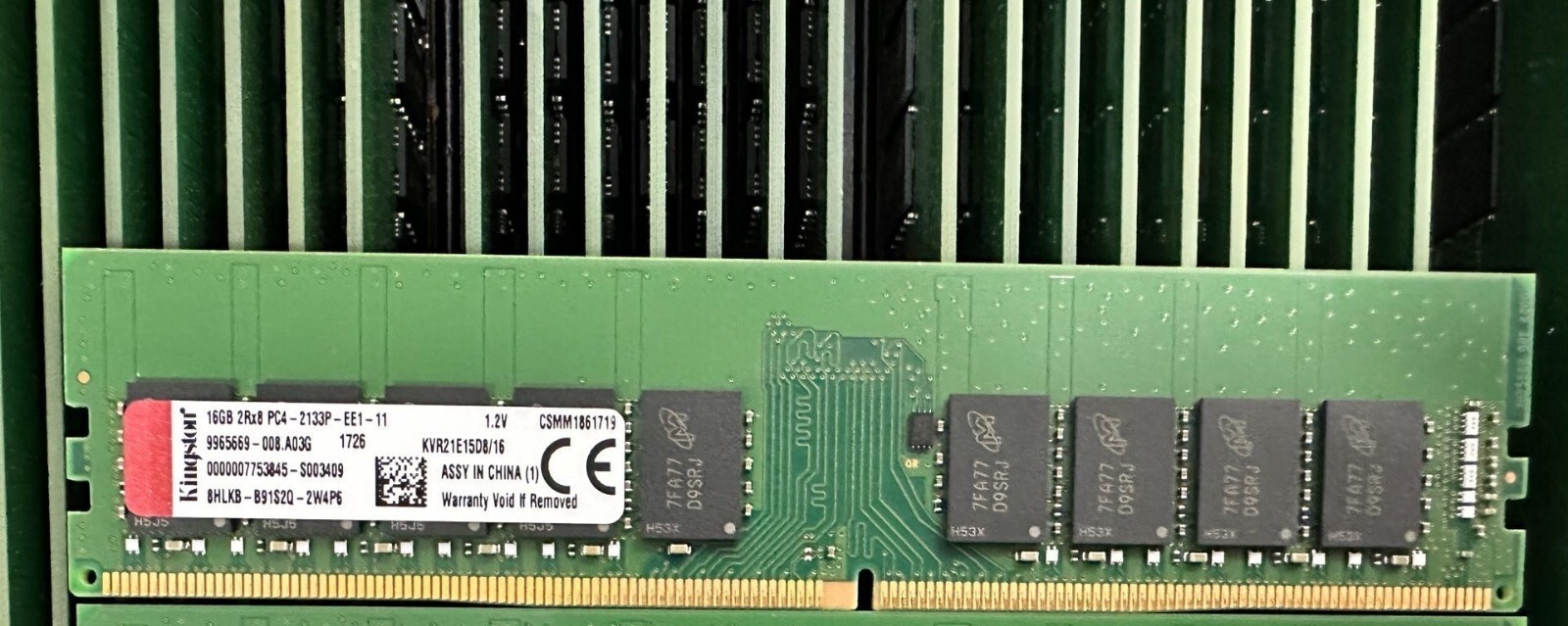 Kingston 16GB DDR4 2133 ECC UDIMM RAM 2Rx8 PC4-2133P-EE1-11 PC4-17000 288pin