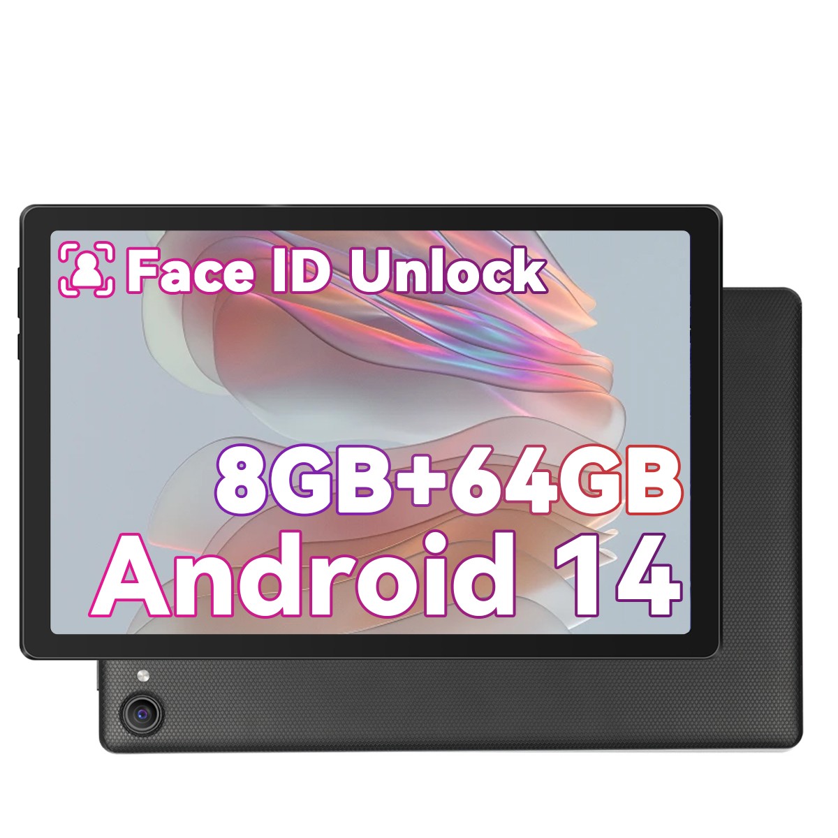 AEEZO 10 inch Octa-Core Android14 Tablet 8+64GB ROM,Dual Camera Bluetooth WIFI