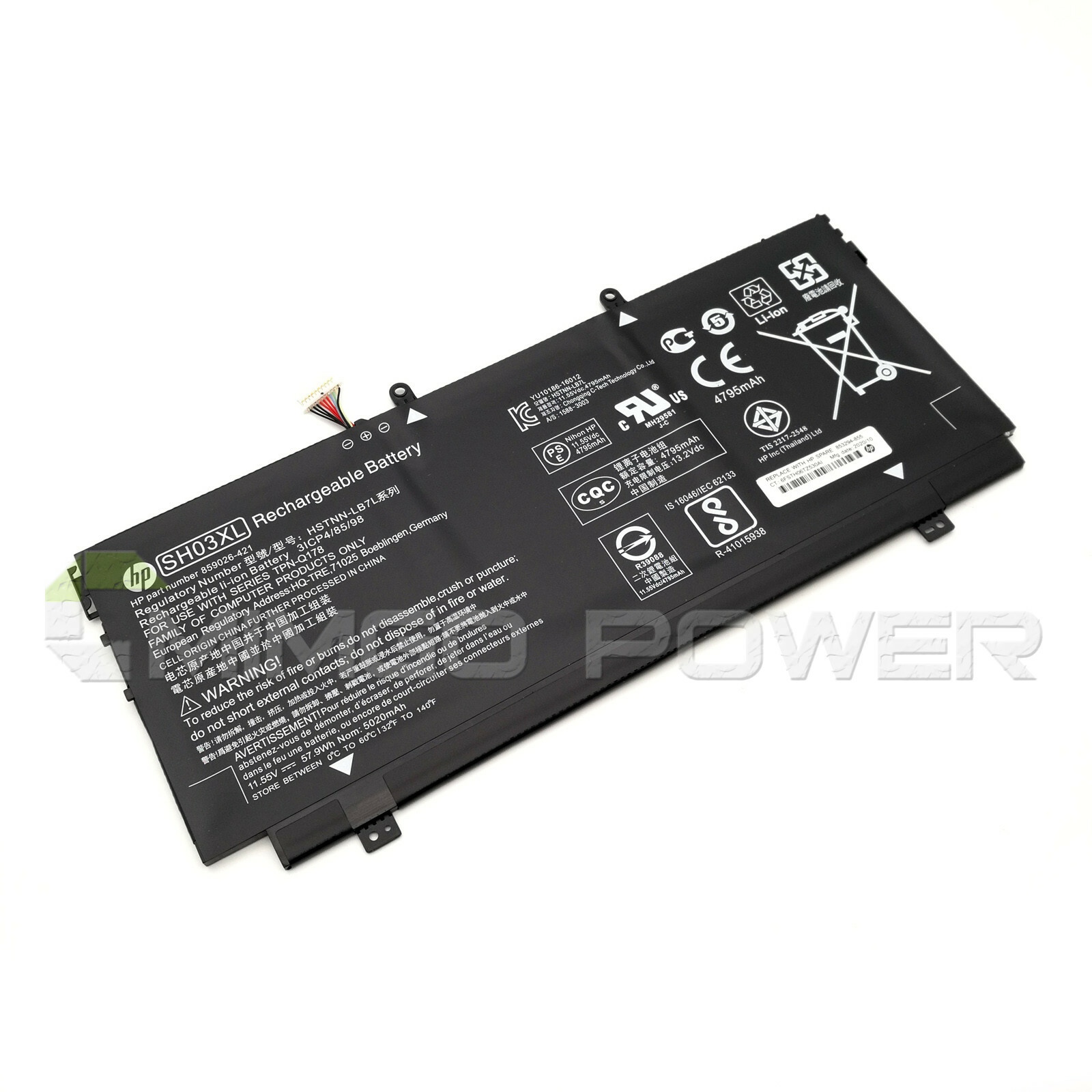 New Genuine SH03XL CN03XL Battery for HP Spectre x360 13-AC 13-W000 HSTNN-LB7L