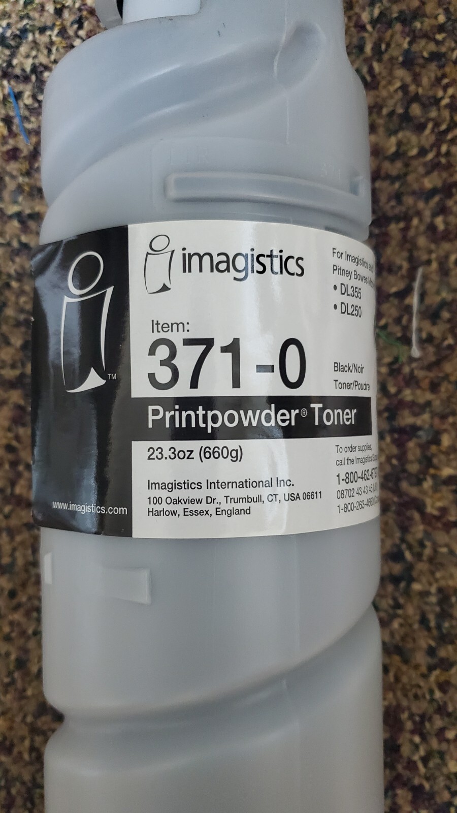 Genuine Oce-Pitney Bowes-Imagistic 3710 - L 371-0 - L Toner Black