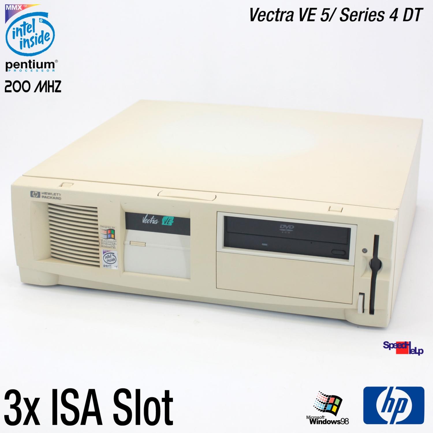 3X ISA SLOT HP VECTRA VE 5 SERIES 4 DT Computer PC Parallel Windows 98 USB DVD