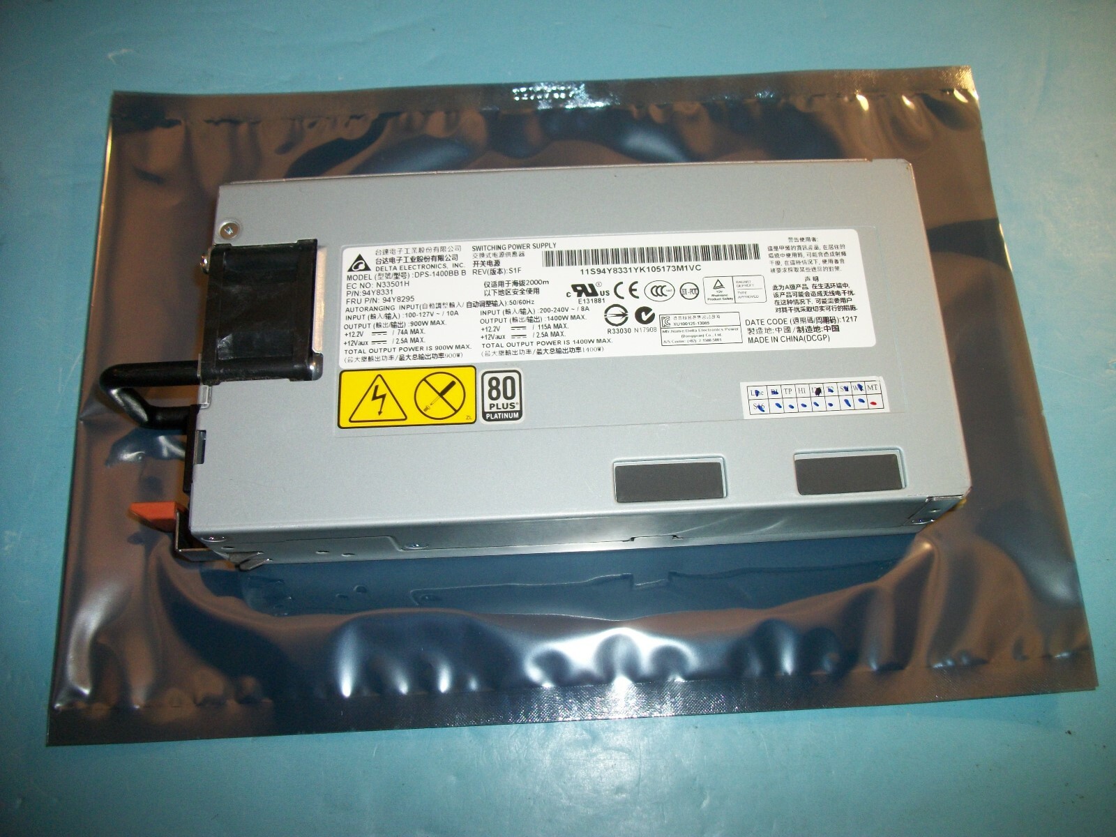 NEW Delta Electronics DPS-1400BB B Switching Power Supply 1400W  X3750 M4 Server