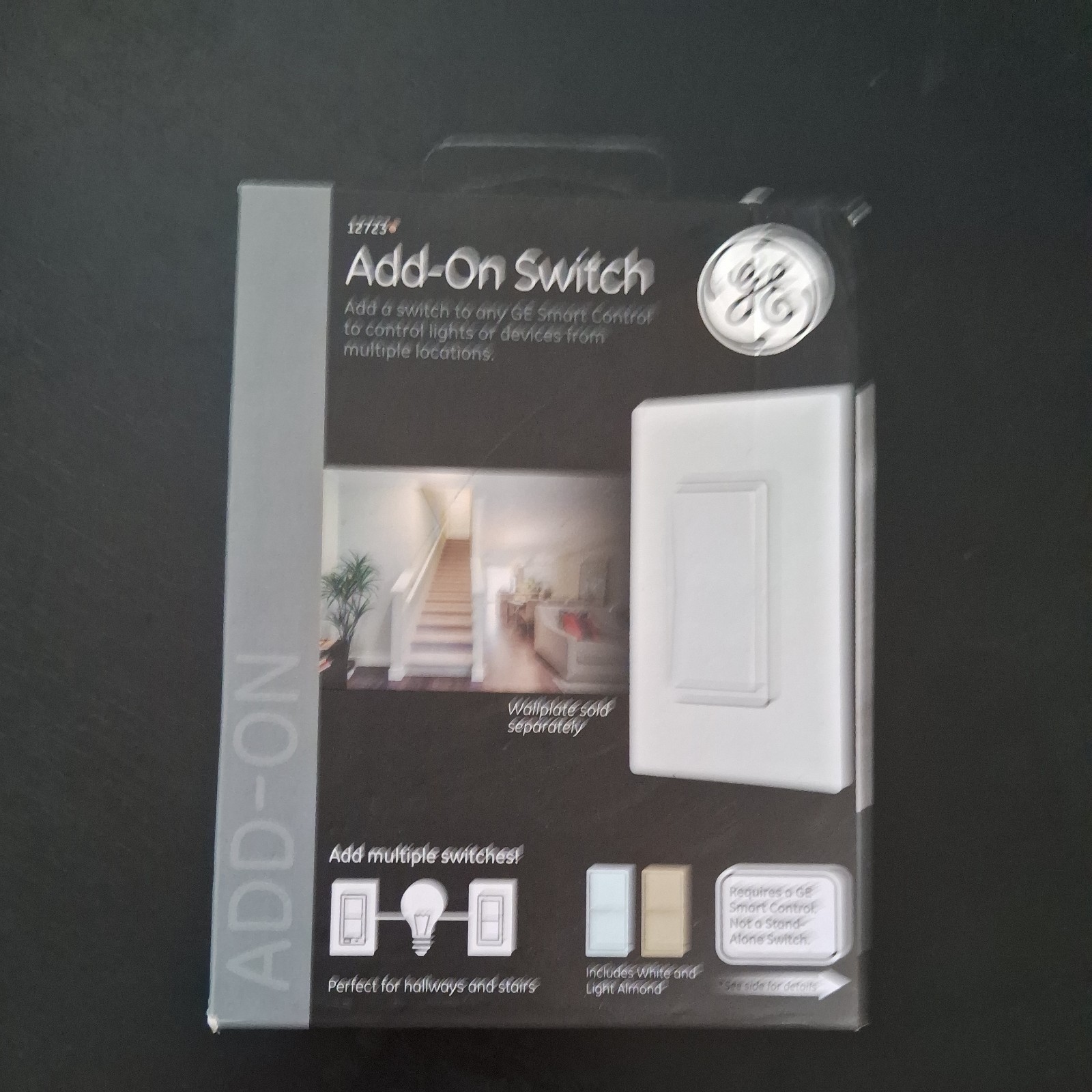 GE 3-Way Smart EZ ADD-ON Switch White/Almond Rocker 15A Bluetooth 