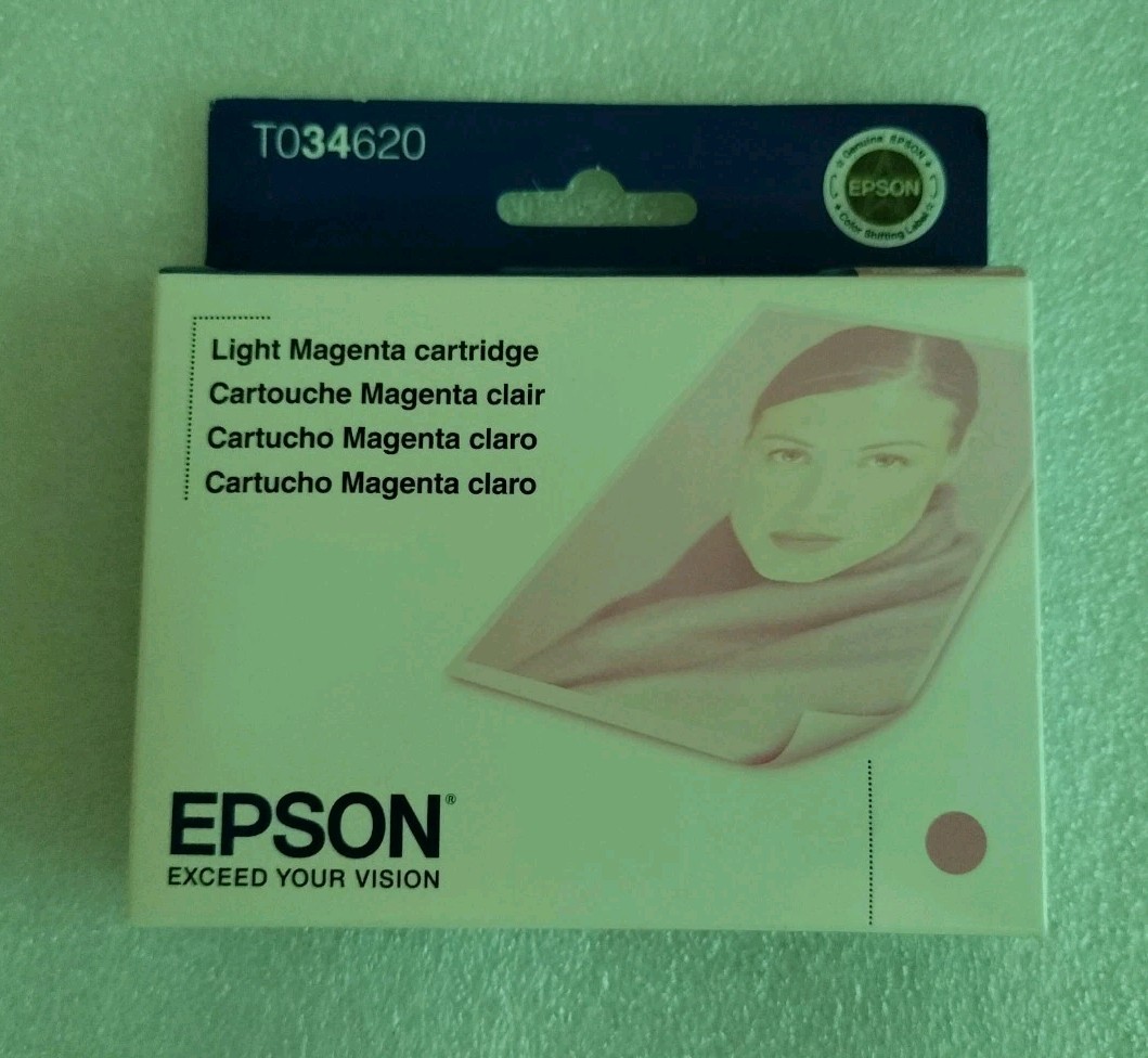 01-2021 New in Box Genuine Epson Light Magenta Ink T034620 for Stylus Photo 2200