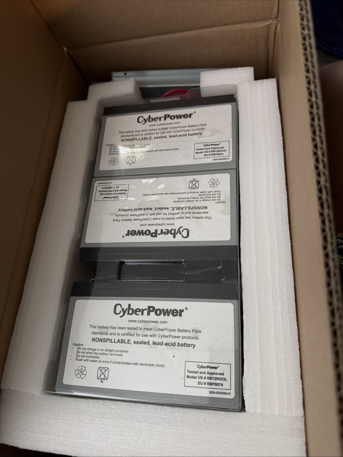 CyberPower RB1290X3L UPS Replacement Battery Cartridge 12V 9Ah Rackmount