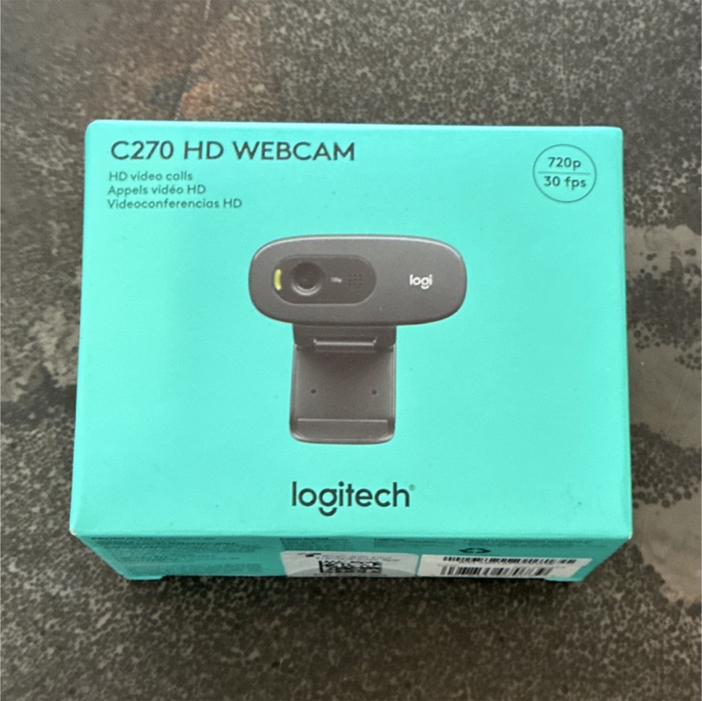 Logitech C270 720p HD Webcam 30fps USB-A Built-In Microphone, Black