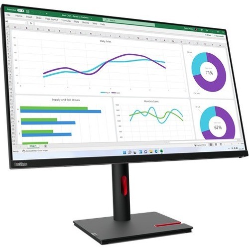 Lenovo ThinkVision T32h-30 32" Class WQHD LED Monitor 16:9 63D3GAR1US