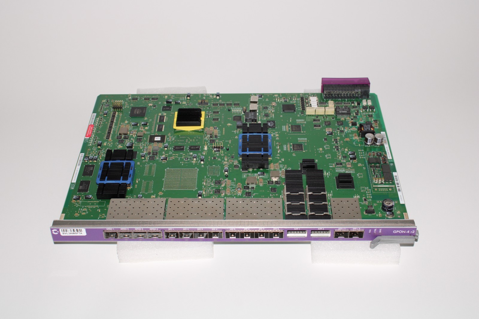 100-03656, CALIX E7-2 GPON-4 r2 line card (4x GPON OIM, 8x GE SFP, 2x 10GE XFP,