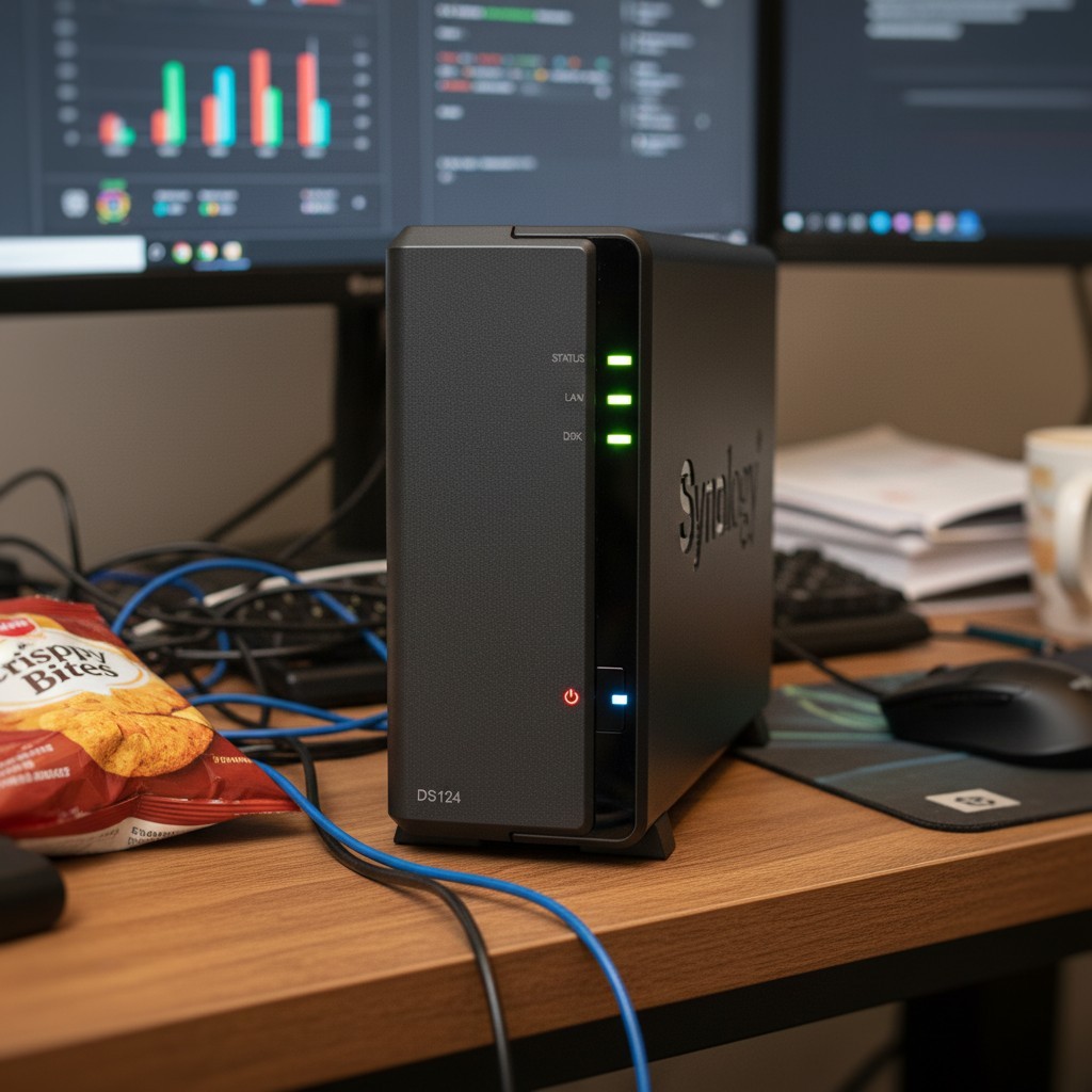 1-Bay Diskless DS124 NAS - Reliable Backup, Data Ownership & Smart Monitoring