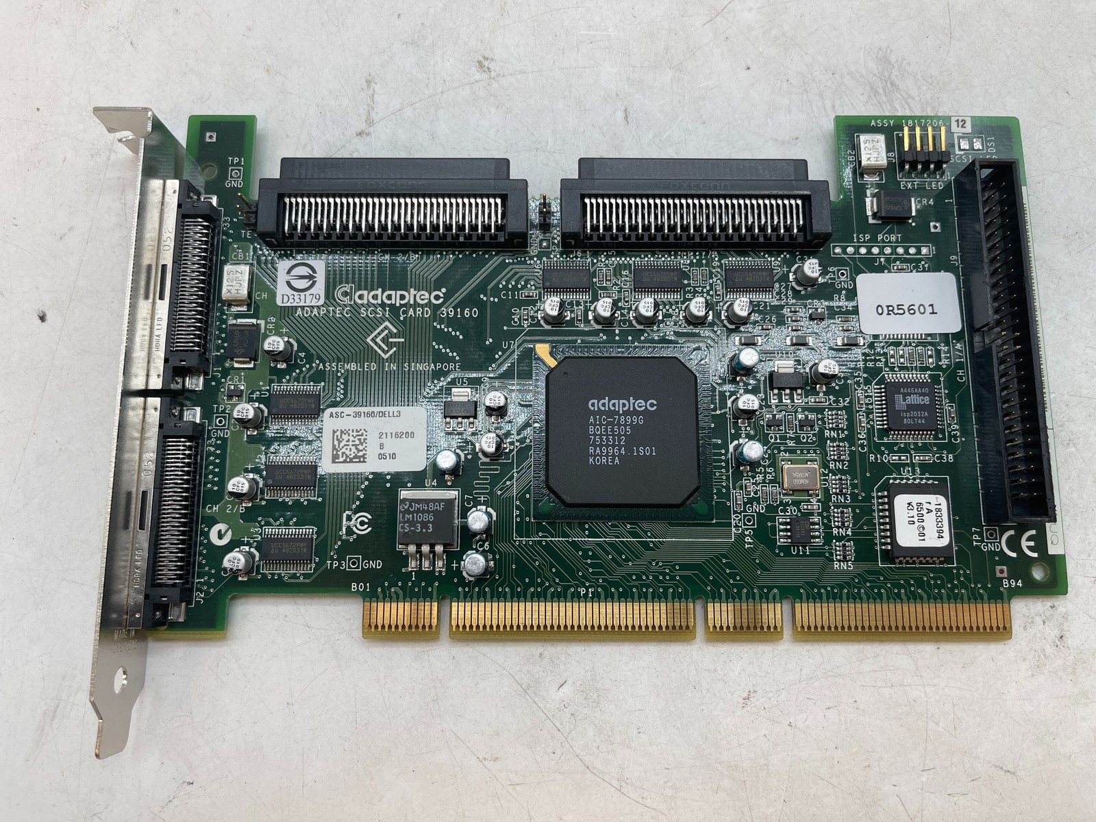Adaptec 39160 Dual Channel Ultra160 LVD SCSI PCI-X Controller 0R5601 - Free S&H