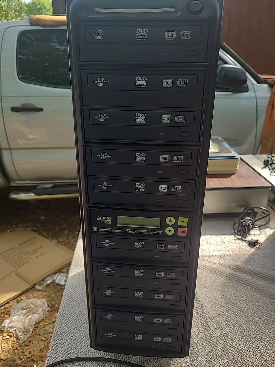 Acard Technology Pro 10 Disc Multi Recorder DVD CD RW Burner Untested Duplicator
