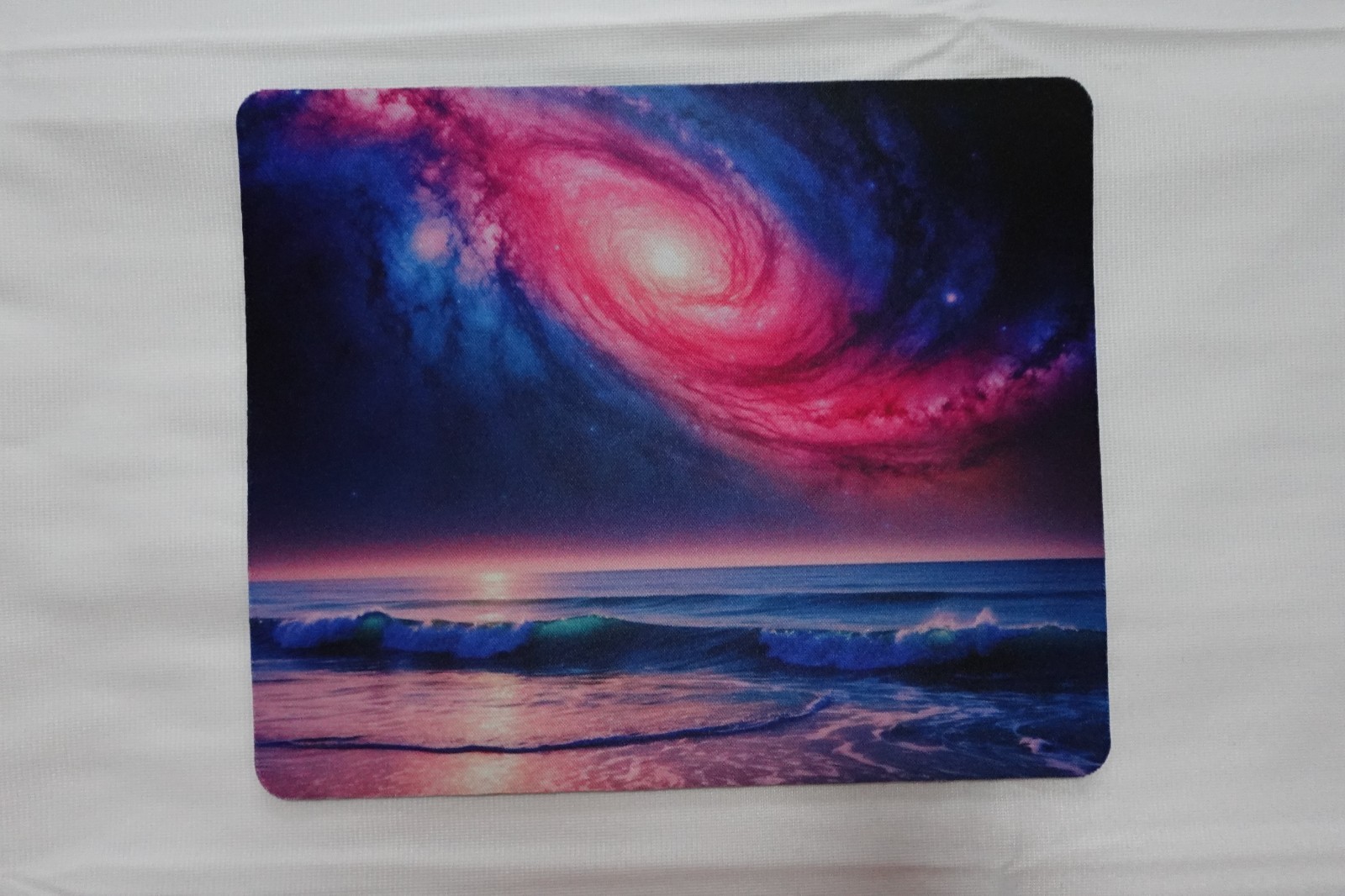 Bright Space night Mouse Pad | Ocean | Handmade | Non-Slip | NEW 8.5x7.1in
