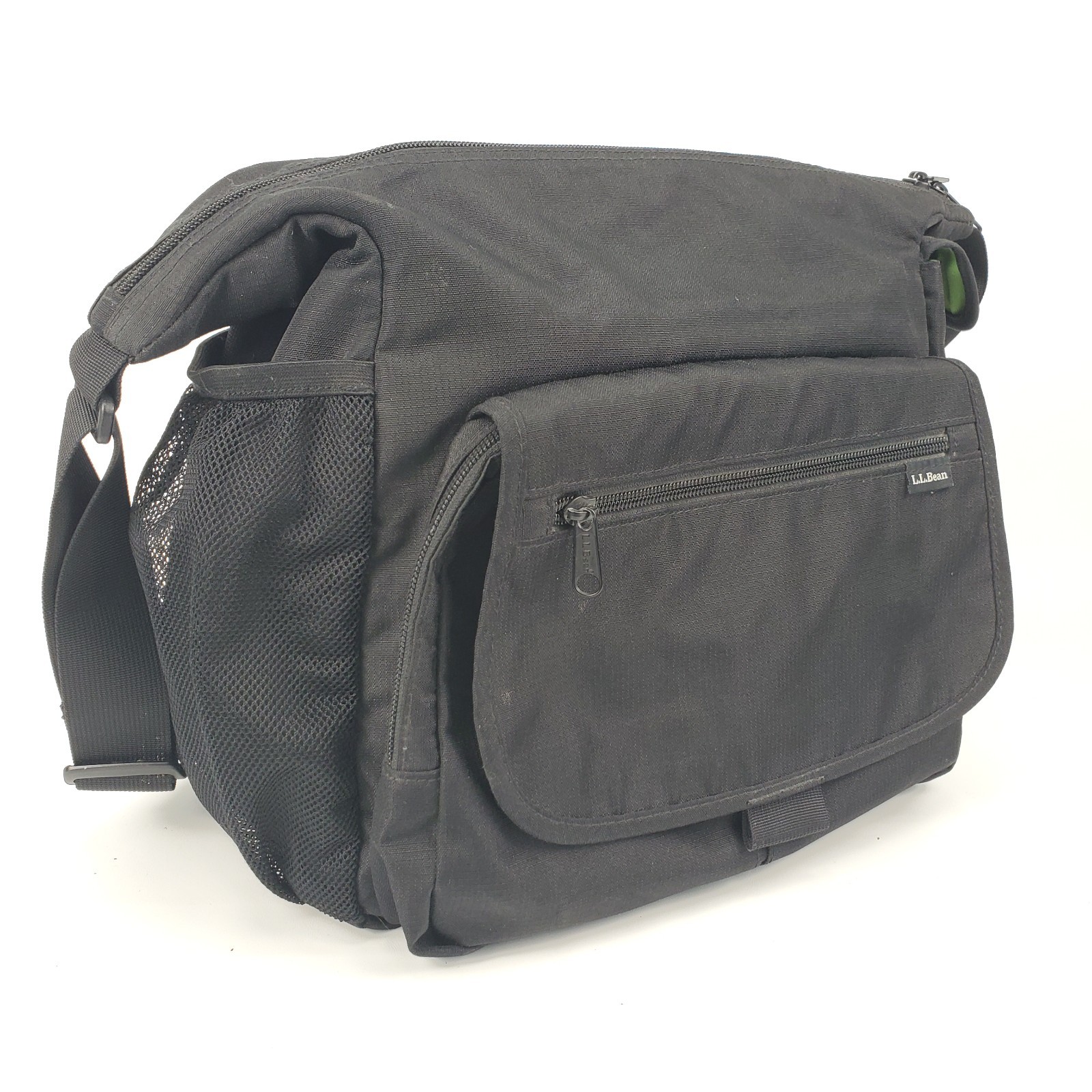 NICE LL Bean Black  Messenger Computer Travel Day Shoulder Bag 