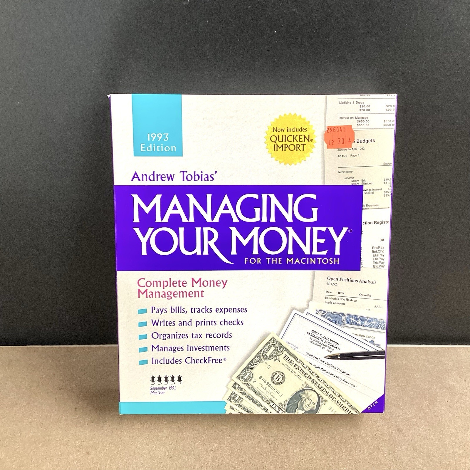 Vintage Andrew Tobias' Managing Your Money Version 5.0 MAC Meca Factory Sealed